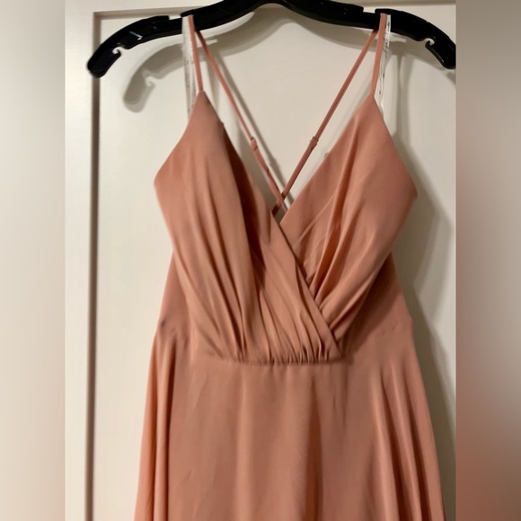 David’s Bridal spaghetti strap bridesmaid dress - Picture 2 of 5